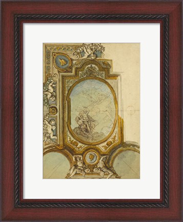 Framed Studies for a Ceiling Decoration Print