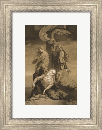 Framed Lamentation at the Foot of the Cross Print