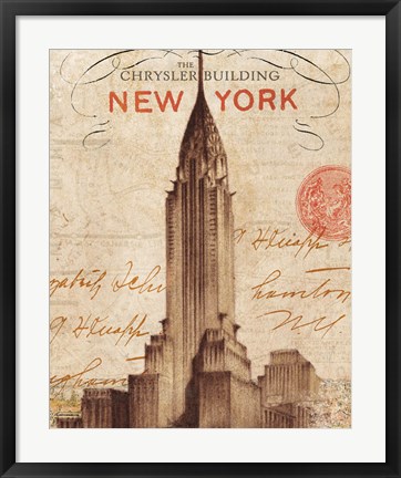 Framed Letter from New York Print