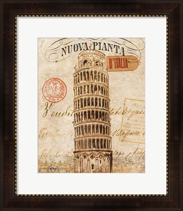 Framed Letter from Pisa Print