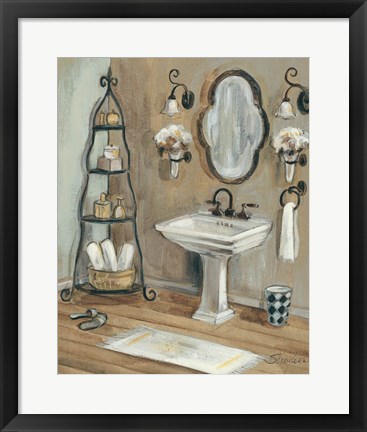 Framed French Bath I Print