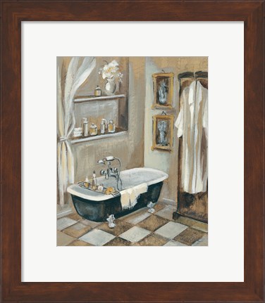 Framed French Bath III Print