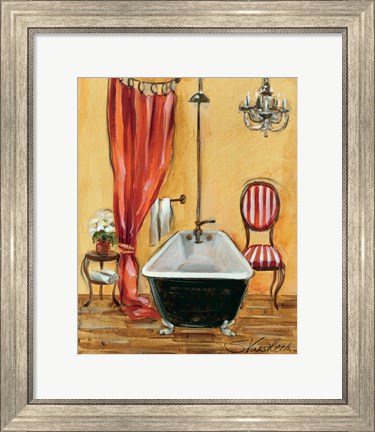 Framed Tuscan Bath III Print