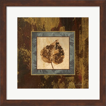 Framed Autumn Leaf Square I Print