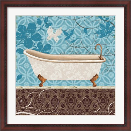 Framed Eco Motif Bath I Print