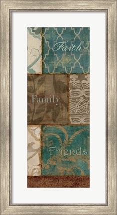 Framed Faith Family Friends Print