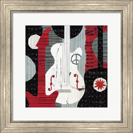 Framed Rock &#39;n Roll Guitars Print