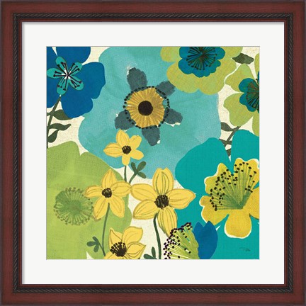 Framed Garden Brights Cool IV Print