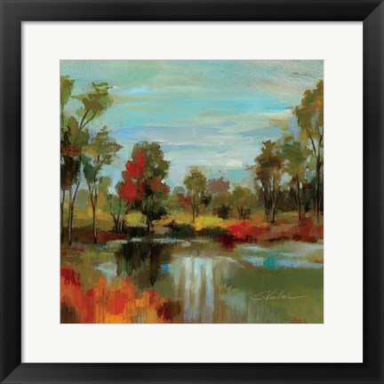 Framed Hidden Pond Hues I Print