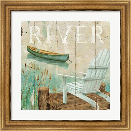 Framed Waterside IV Print