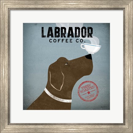 Framed Labrador Coffee Co. Print