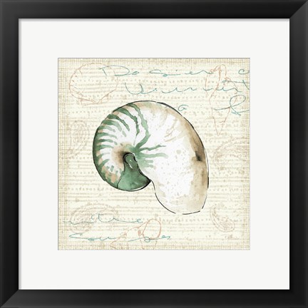 Framed Ocean Prints III Print