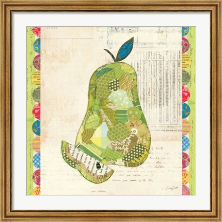 Framed Fruit Collage III - Pear - Print