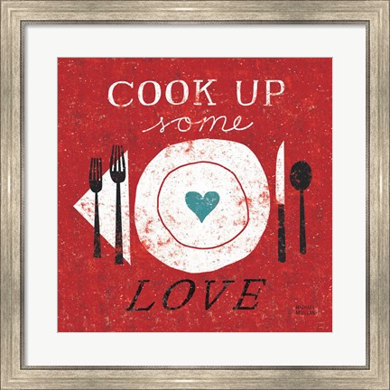 Framed Cook Up Love Print