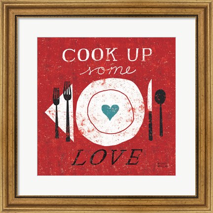 Framed Cook Up Love Print