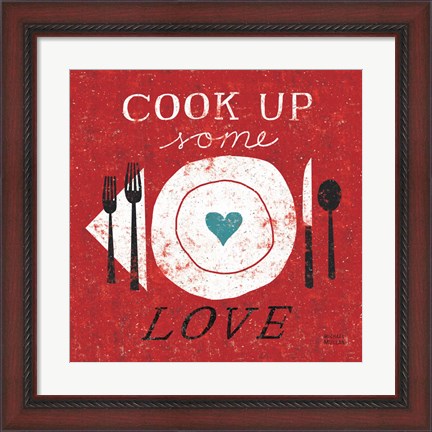 Framed Cook Up Love Print