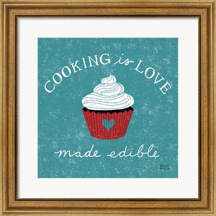 Framed Cooking is Love Print