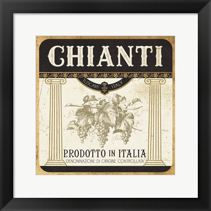 Framed Wine Labels III Print