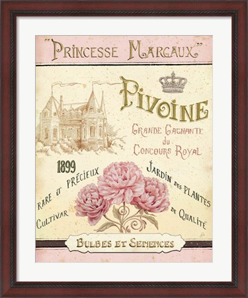 Framed French Seed Packet III Print