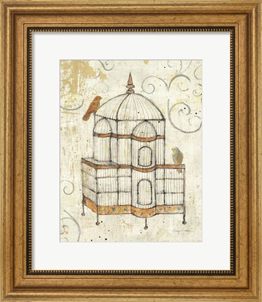 Framed Bird Cage I Print