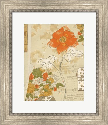 Framed Collaged Botanicals I Print