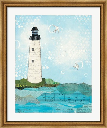 Framed Coastal Notes II Print