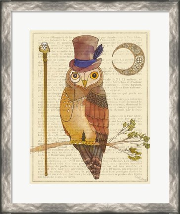 Framed Steampunk Owl II Print