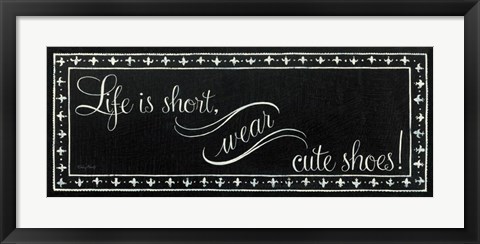 Framed Cute Shoes Print