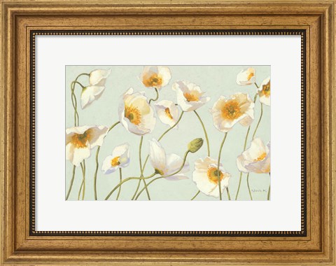 Framed White and Bright Poppies Print