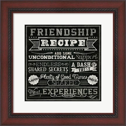 Framed Thoughtful Recipes IV Print