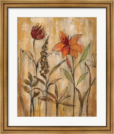 Framed Aquarelle Garden II Print