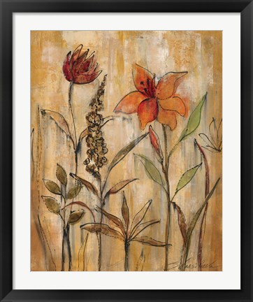 Framed Aquarelle Garden II Print