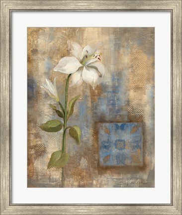 Framed Lily and Tile Print