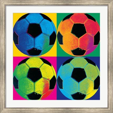 Framed Ball Four-Soccer Print