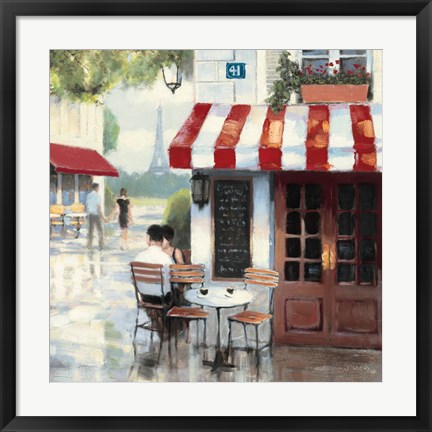 Framed Relaxing at the Cafe II Print