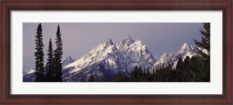 Framed Cathedral Group Mountains, Grand Teton National Park, Wyoming Print