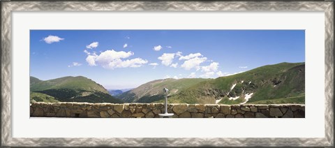 Framed Coin operated binoculars on an observation point, Rocky Mountain National Park, Colorado, USA Print