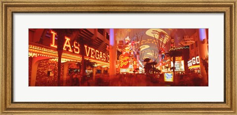 Framed View of Fremont Street Las Vegas NV USA Print