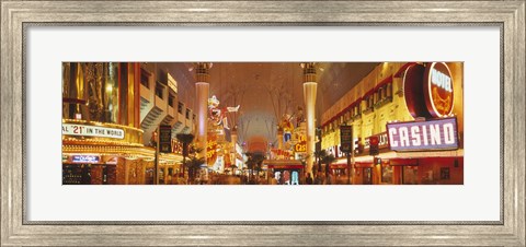 Framed USA, Nevada, Las Vegas, night Print