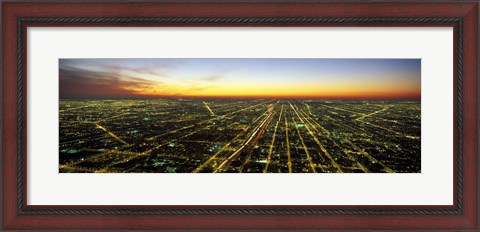 Framed Evening in Chicago IL Print