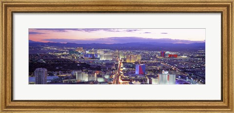 Framed Dusk Las Vegas NV USA Print