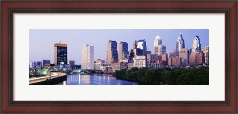 Framed Skyline View of Downtown Philadelphia Print