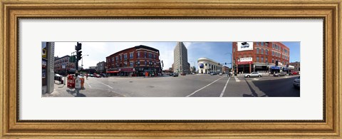 Framed Buildings in a city, Wicker Park and Bucktown, Chicago, Illinois, USA Print