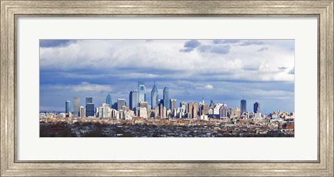 Framed Aerial View of Center City, Philadelphia Print