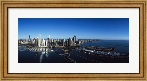 Framed Skyscrapers in a city, Willis Tower, Chicago, Cook County, Illinois Print