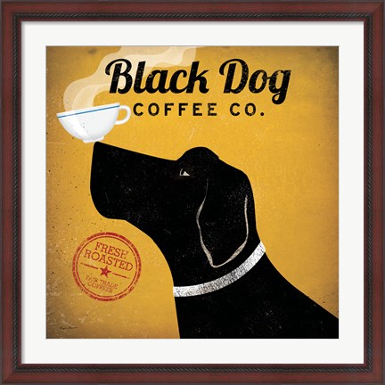 Framed Black Dog Coffee Co. Print