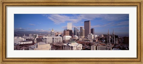 Framed Aerial View of Denver, Colorado Print