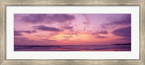 Framed Clouds in the sky at sunset, Pacific Beach, San Diego, California, USA Print