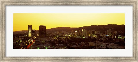 Framed Hollywood Hills, Hollywood, California, USA Print