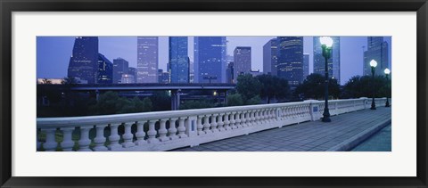 Framed Houston at dusk, Texas Print